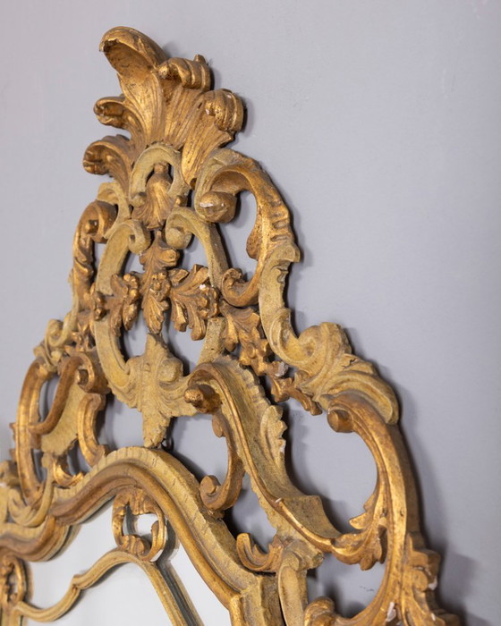 Image 1 of BAROKKE STIJL VERGULDE HOUTEN WANDSPIEGEL UIT HET BEGIN VAN DE 20E EEUW
