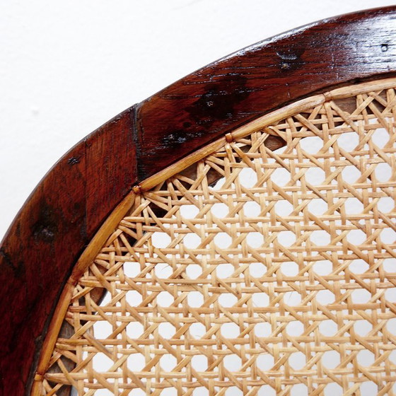 Image 1 of Art Deco armchairs in wood, with caned seat and back, circa 1930