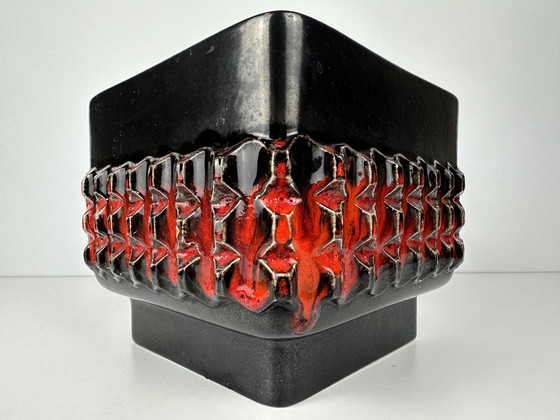 Image 1 of Vintage flower pot - square - Fohr Keramik