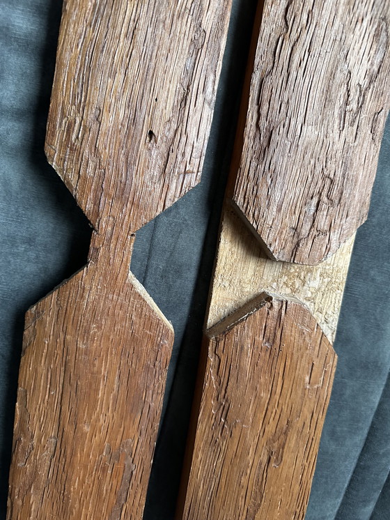 Image 1 of Monumental solid wooden cross – a simple sculptural object with patina