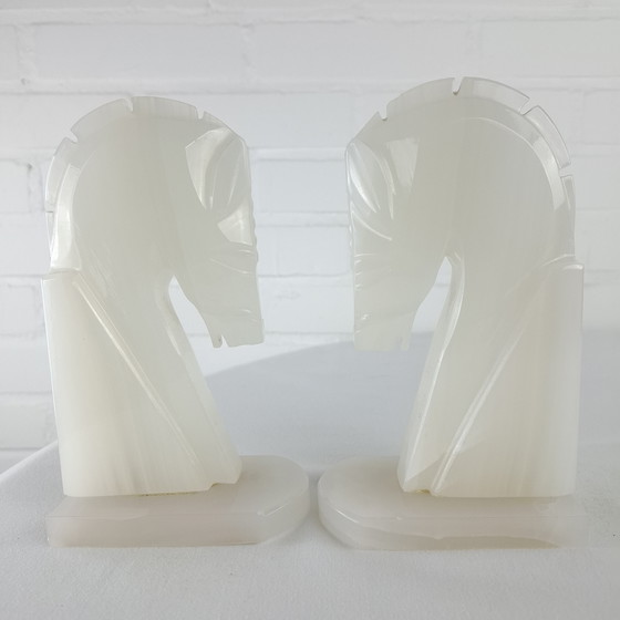 Image 1 of Vintage boekensteunen onyx 