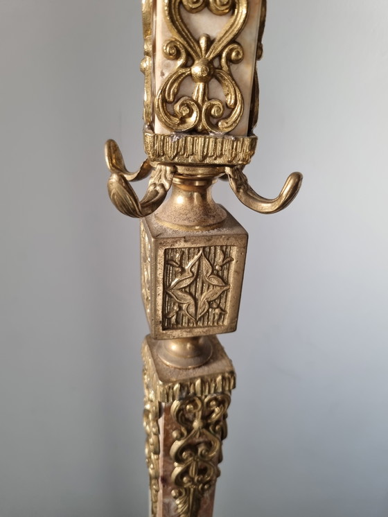 Image 1 of Hollywood Regency marble coat rack