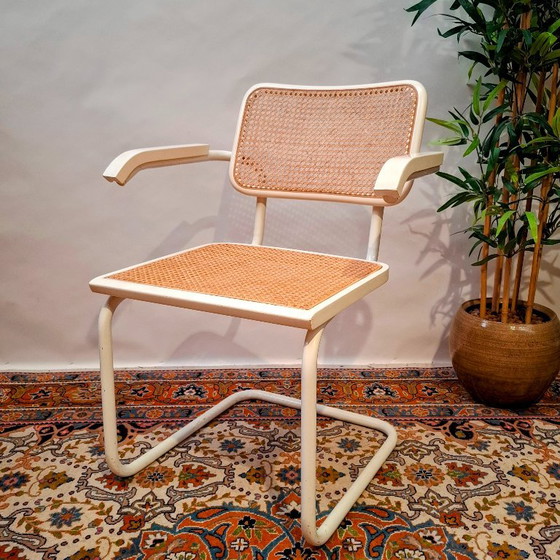 Tubular Frame Chair Cesca S64 model with armrests – Armchairs, Metal, Rattan (photo 2 of 14)