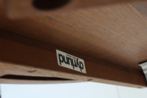 Image 1 of Tavolo da pranzo rotondo allungabile vintage Dyrlund in teak massello, stile danese.