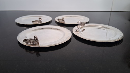 Sottobicchieri di Hunters' Hill pesantemente placcati in argento