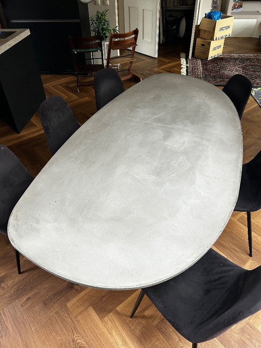 Tavolo da pranzo BOGARD forma organica/a forma di masso 220 x 110