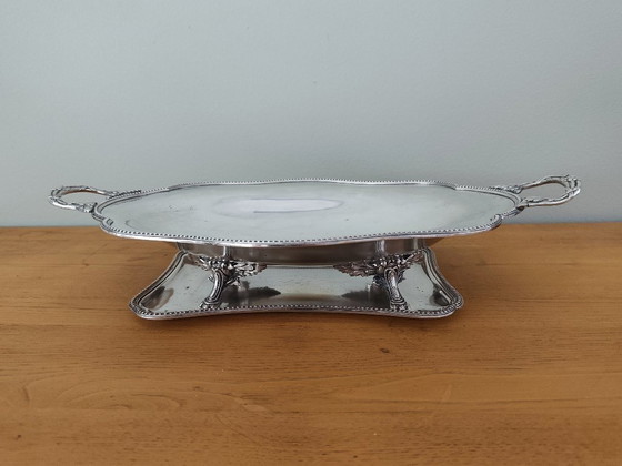 Image 1 of Centrotavola antico in metallo argentato