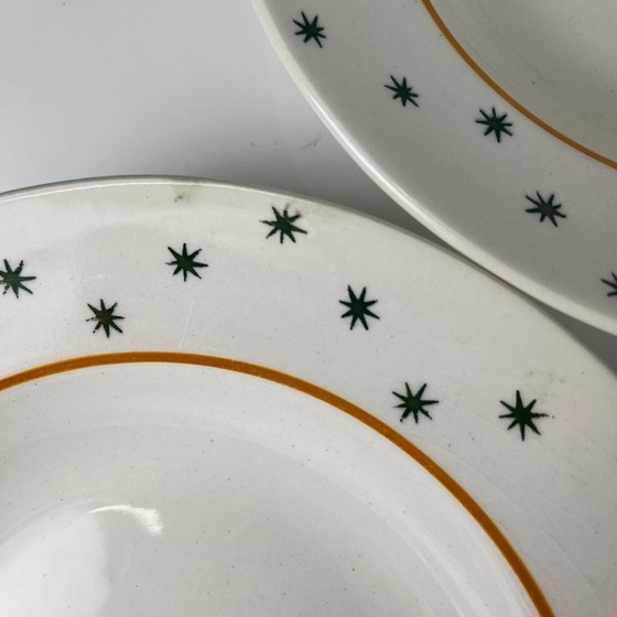 Image 1 of Set van 6 GIEN soepborden, Primefleur creatie, model "Constellation", 1950