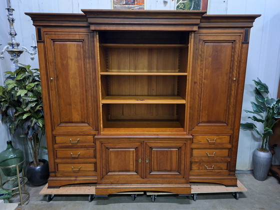 Image 1 of Classic Dutch china cabinet, buffet cabinet, wall unit, dimensions: 207x47/68cm and 198cm high.