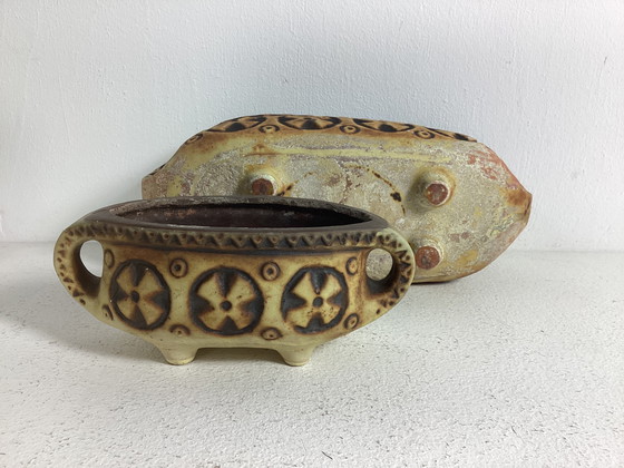 Image 1 of Vintage brutalist 2 West Germany Gebr. Spang bloembakken potten