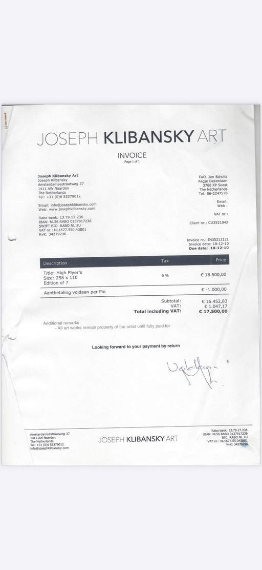 Joseph Klibanski High Flyers