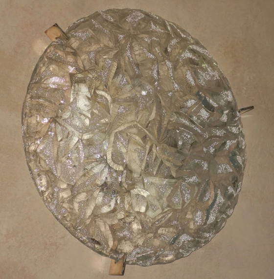 Image 1 of Plafón Kaiser Leuchten de vidrio y latón, años 70