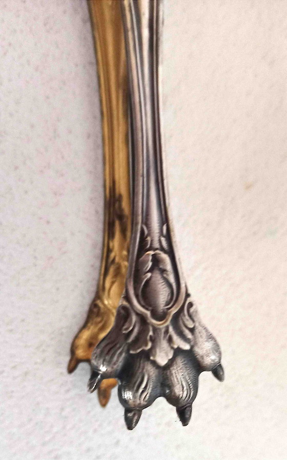 Image 1 of Silver & Gilt Sugar Tongs Height 13.5 Cm Early 20th Century