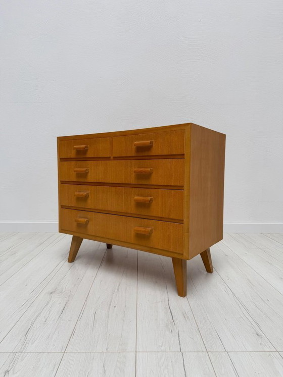 Image 1 of Cassettiera vintage in rovere stile Mid-Century Modern, design scandinavo, anni '60