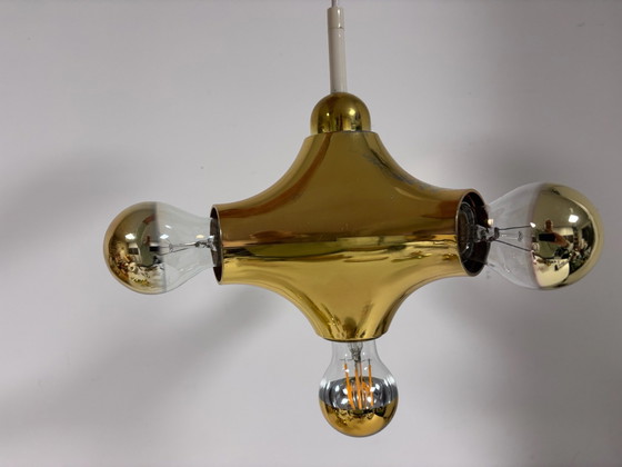 Vintage Cosack 'Gemini' Designer/Manufacturer: Gebrüder Cosack Molecule-Atomic Pendant lamp 1970s Gold (photo 12 of 14)