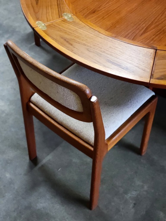 Image 1 of Dyrlund Flip Flap Lotus dining table in teak Denmark 1960