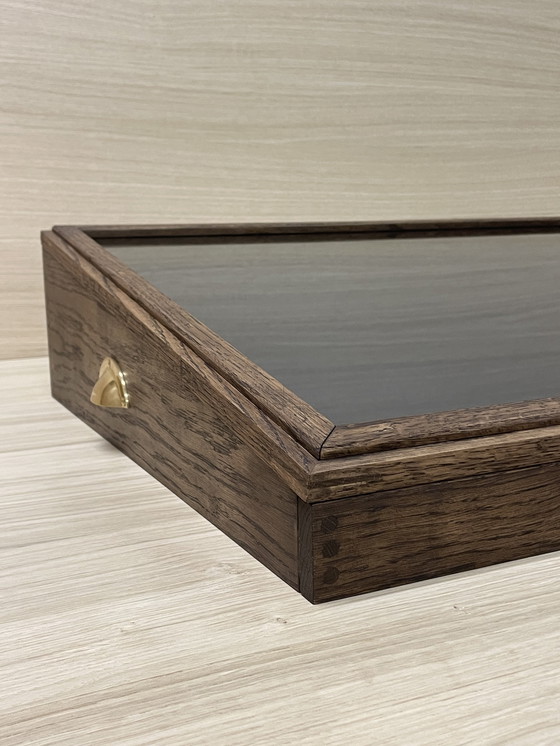 Image 1 of Vetrina realizzata a mano in rovere massello