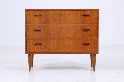 Wonderful teak Mid - Century chest of drawers | vintage drawer cabinet wood storage 60s #07-51