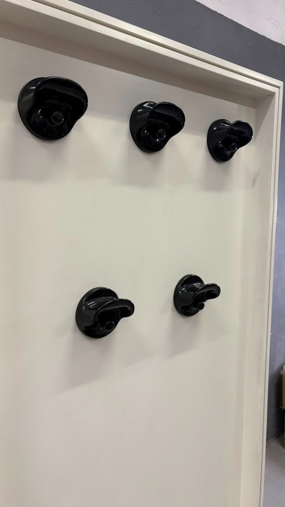 Image 1 of Mid-Century Modern Double-Sided Hall Stand with Mirror & Coat Hooks, 1960s, Europe