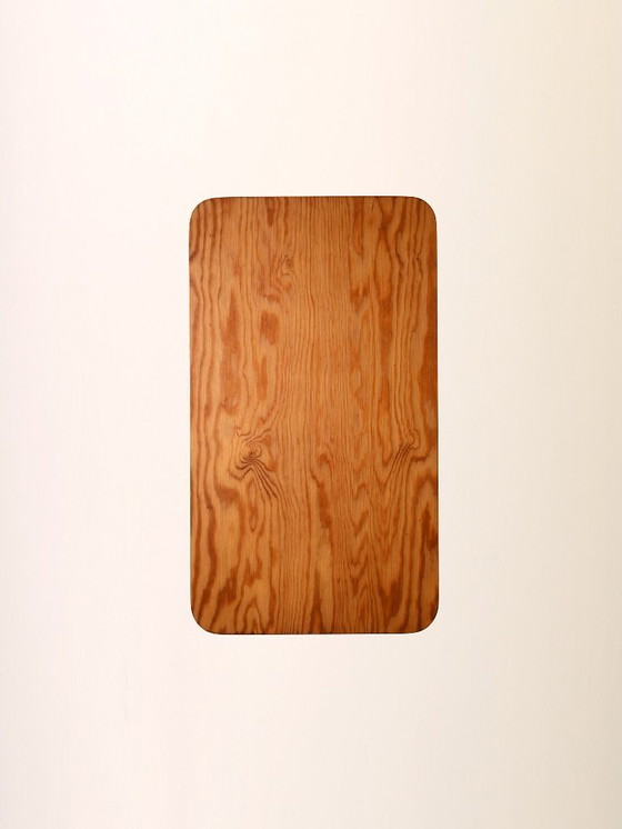 Image 1 of Tavolino scandinavo vintage in pino e metallo