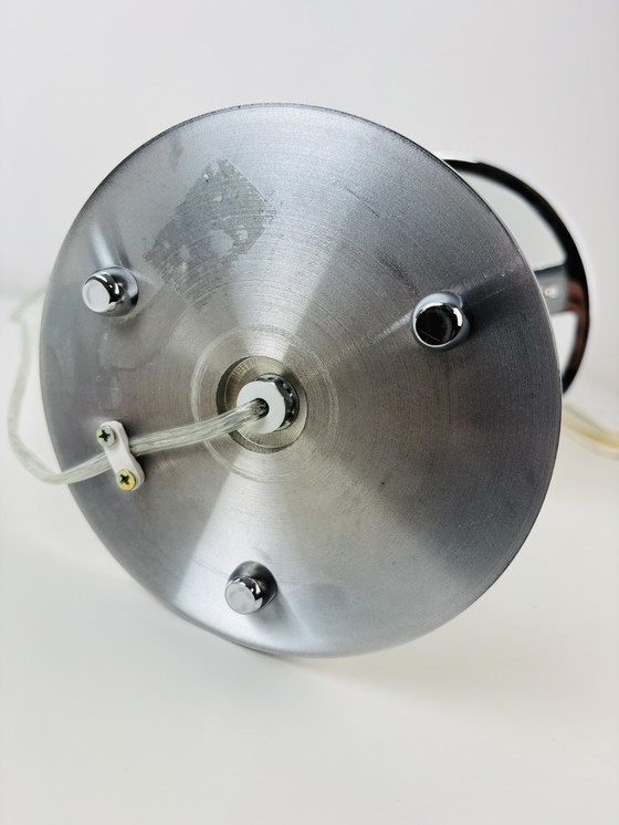 Image 1 of Lampe de table champignon chromée Art Déco, style spatial, Bauhaus