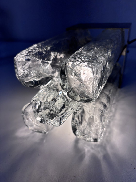 Exclusive Mid-Century Kalmar 'Granada' Ice Glass J.T. Kalmar – Wall lights, Metal (photo 2 of 15)