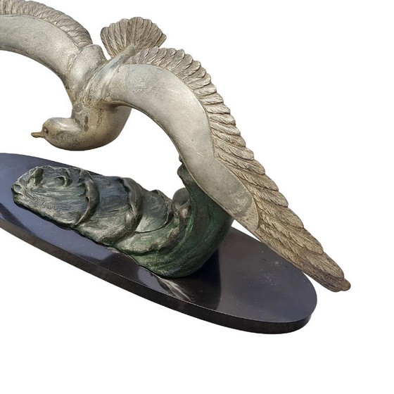 Art Deco Albatross Sculpture Marcel Leducq – Marble (photo 4 of 8)