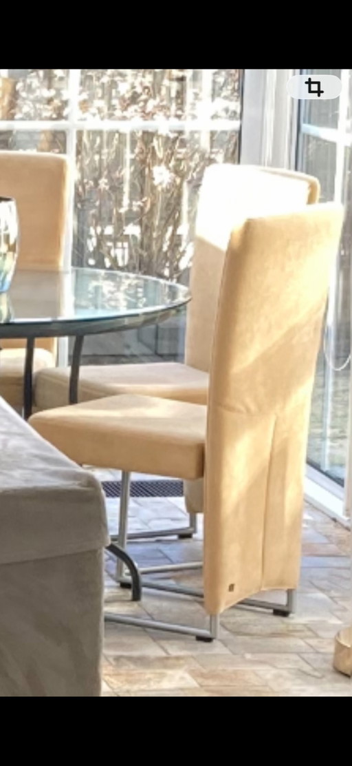 Rolf Benz Dining chairs 6 x Alcantara