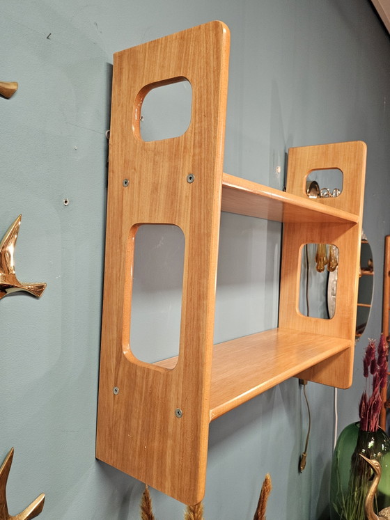 Vintage Wooden Shelving unit Wall Shelf (photo 6 of 8)