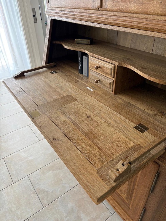 Sekretär-Vitinenschrank aus massiver Eiche – Schränke, Wood (photo 7 of 8)