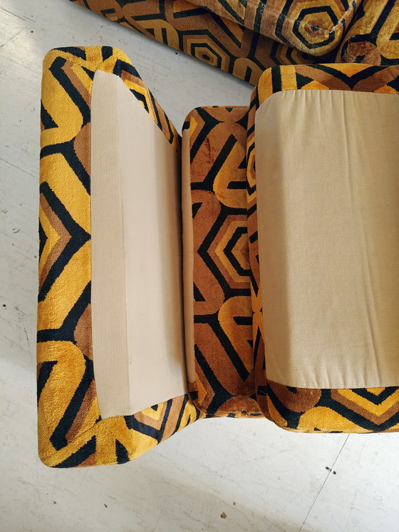 Image 1 of Divano modulare colorato vintage con motivo anni '70