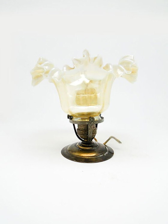 Early 20th Century Glass Pendant Lamp – Metal (photo 2 of 11)