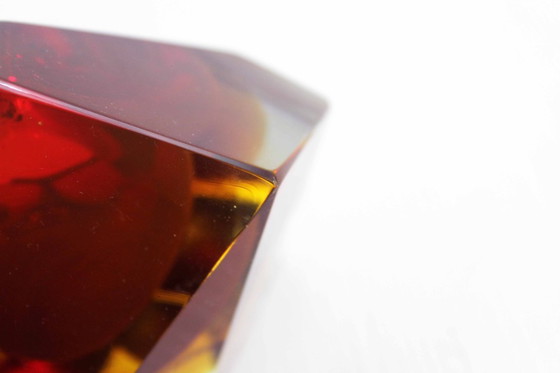 Image 1 of Cendrier Diamant en verre de Murano