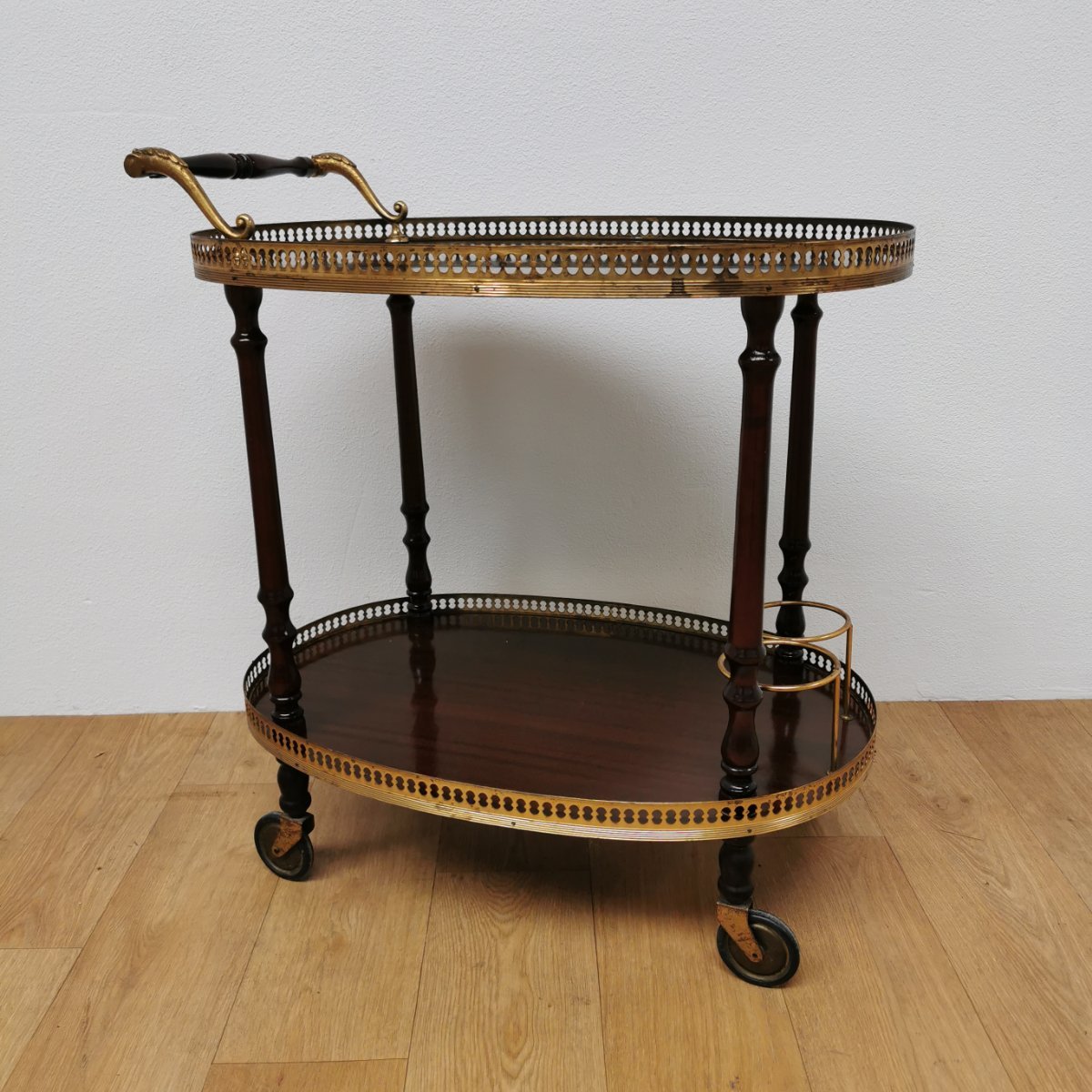 Vintage Barcart Beverage Cart Trolley Butler Cart Side Table Serving ...