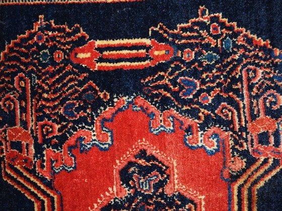 Image 1 of Par de alfombras persas antiguas Senneh hechas a mano, 52 cm x 80 cm (1,7' x 2,6'), década de 1900 - 1C359