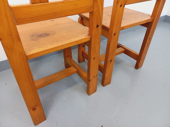 Image 1 of Pair of vintage pine chairs from the 70s/80s