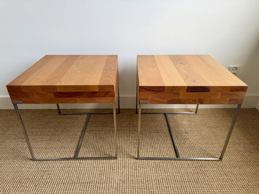 2x Bert Plantagie Bijzettafeltje – Wood, rvs