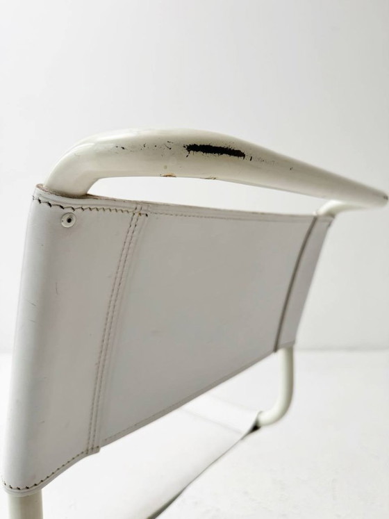 Image 1 of Set van 5 Thonet S33 volledig witte cantileverstoelen van Mart Stam, 1926