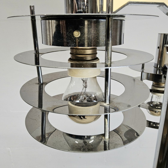 Image 1 of Vintage / Space age Itiliaanse kroonluchter Gaetano Sciolari /  hanglamp /vintage design chandelier 