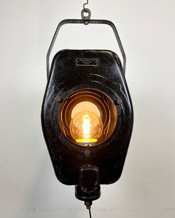 Image 1 of Vintage Black Theatre Spotlight, 1950s