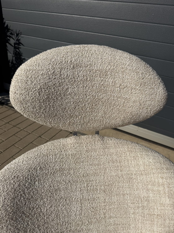 2x 1. Edition Artifort Big Tulip Neuwertig! Pierre Paulin in Beige/Ecru Bouclé – Sessel, Textile (photo 11 of 12)
