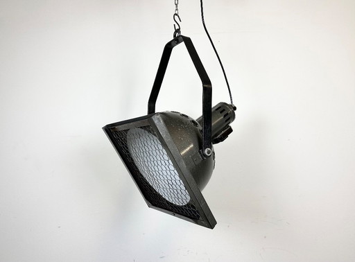 Foco de teatro gris vintage de Elektrosvit, década de 1970