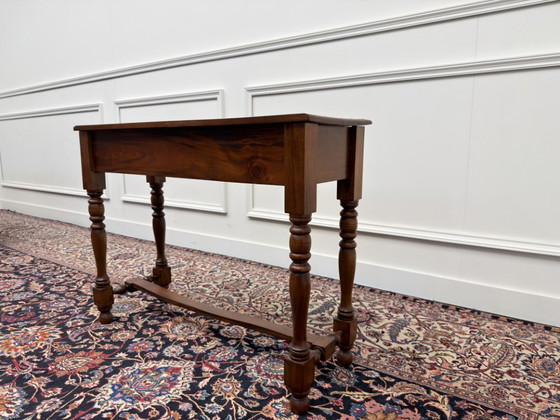 Klassiek Engelse Sidetable – Consoles, Hout, Messing (photo 10 of 10)