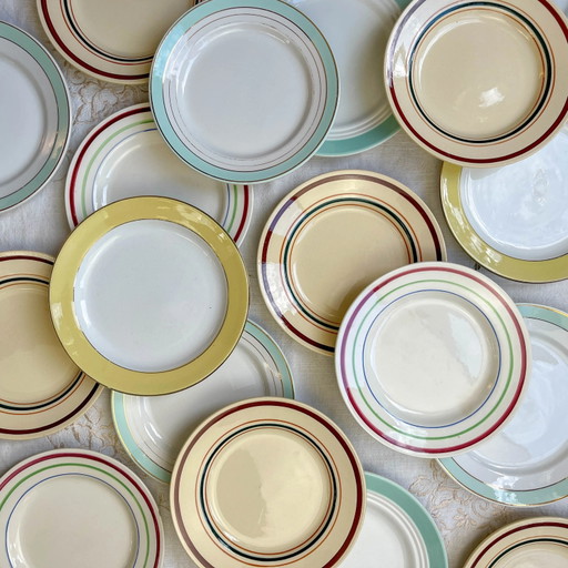 Petite Vintage Striped Plate, Single