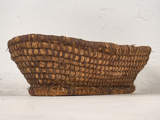 Antiker dekorativer Obstkorb (ca. 1930), Dekorative Objekte, Korbgeflecht, Braun (Foto 11 von 12)