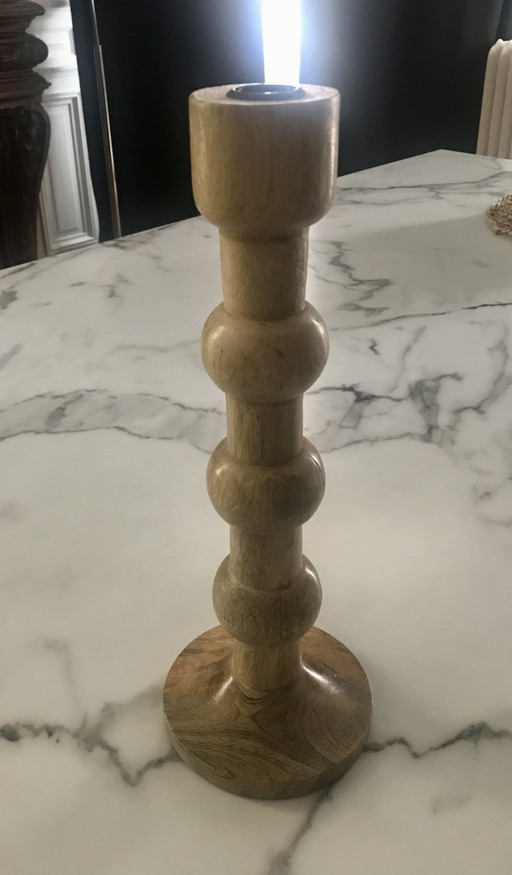 Großer Kerzenhalter Mangoholz