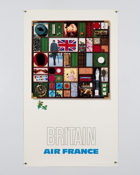 Air France Groot-Brittannië – 1971 – Originele vintage reisposter van Raymond Pagès – Mid-Century Modern – (photo 3 of 8)