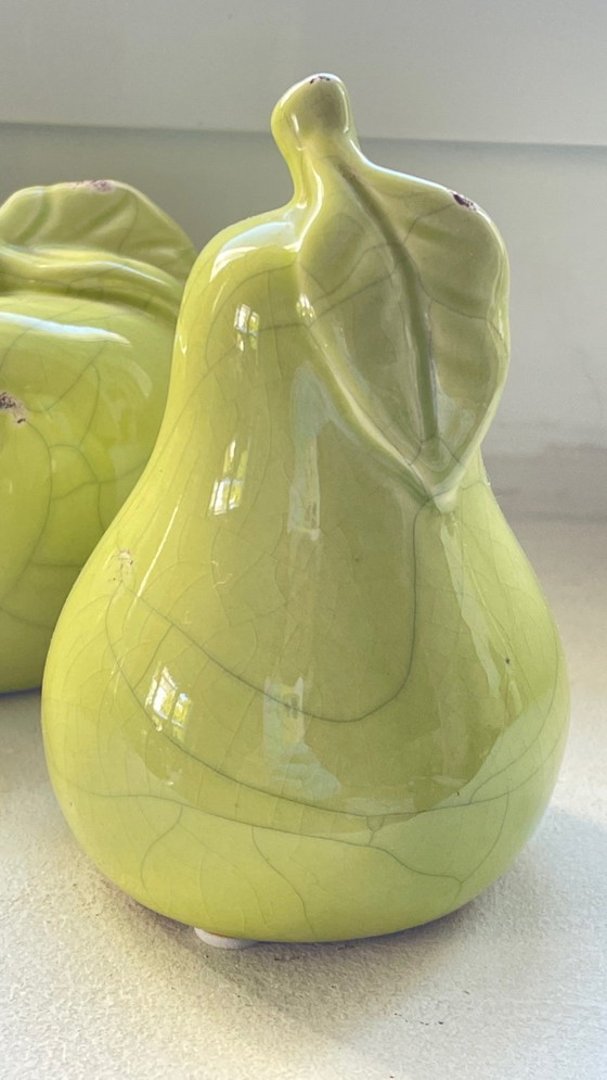 Image 1 of POMME POIRE Céramique Effet Craquelé