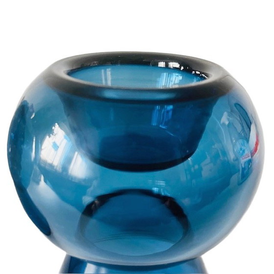 Image 1 of Set vintage di Anne Nilsson Ikea, vasi Diabola Stockholm, portacandele in vetro blu, anni '90