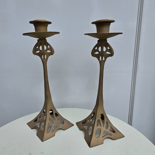 bougeoirs vintage Art Nouveau/ Jugendstil